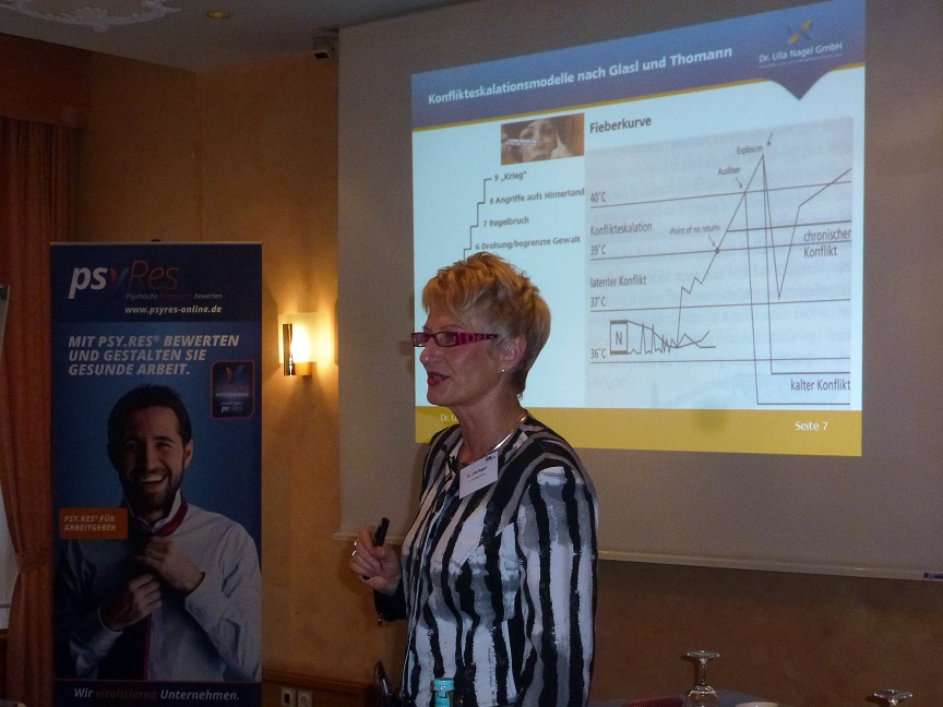 Referentin Dr. Ulla Nagel beim SIB Unternehmerfrühstück: Konfliktmanagement in Unternehmen (Bildquel Referentin Dr. Ulla Nagel beim SIB Unternehmerfrühstück: Konfliktmanagement in Unternehmen (Bildquel