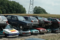 Lagerplatz für Altfahrzeuge