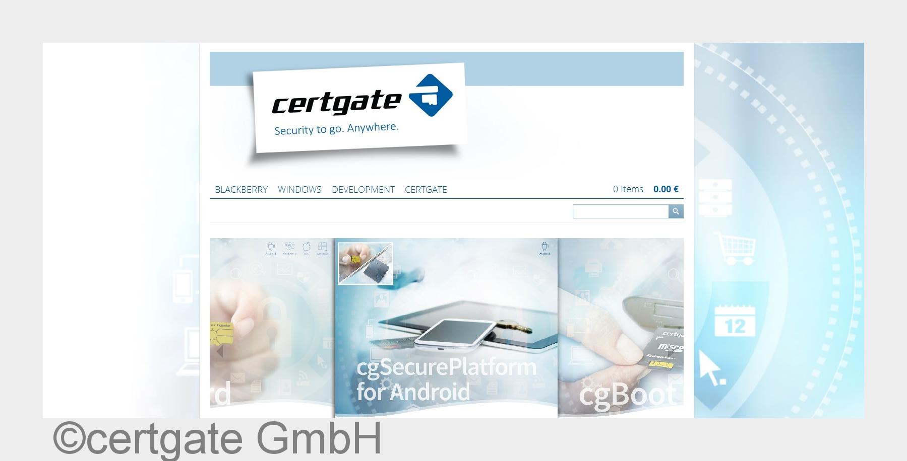 certgate bietet ab sofort in seinem Online-Shop mobile security solutions rund um die Uhr. (Bildquel