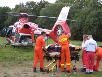 Die Zwickauer Luftretter bei ihrem 22.000 Einsatz, Foto: DRF Luftrettung Die Zwickauer Luftretter bei ihrem 22.000 Einsatz, Foto: DRF Luftrettung
