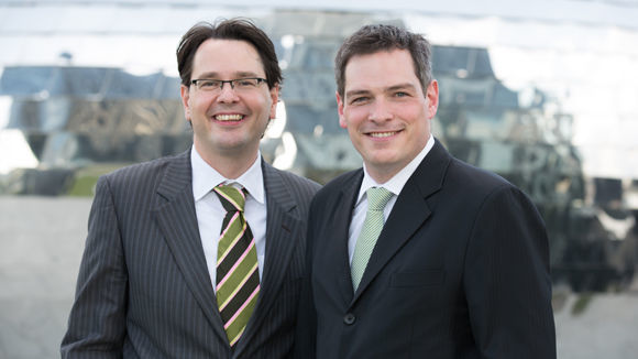 kpunktnull-Geschäftsführung: Thomas Knüwer (links) und Frank Horn. Foto: Peyman Azhari. kpunktnull-Geschäftsführung: Thomas Knüwer (links) und Frank Horn. Foto: Peyman Azhari.