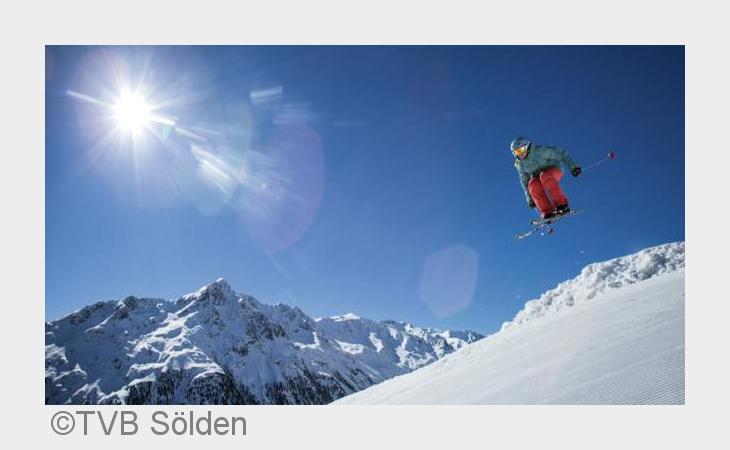 Action auf den Skipisten von Sölden in den Osterferien (Bildquelle: TVB Sölden) Action auf den Skipisten von Sölden in den Osterferien (Bildquelle: TVB Sölden)