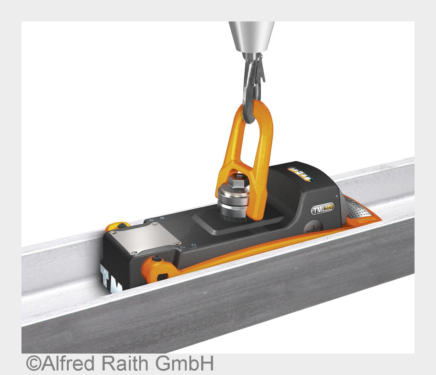 TML 500 zwischen Eisenträger angeflanscht (Bildquelle: Alfred Raith GmbH) TML 500 zwischen Eisenträger angeflanscht (Bildquelle: Alfred Raith GmbH)