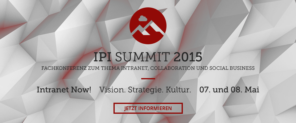 Der IPI Summit 2015 steht unter dem Motto"Vision - Strategie - Kultur" (Bild: IPI GmbH) Der IPI Summit 2015 steht unter dem Motto"Vision - Strategie - Kultur" (Bild: IPI GmbH)