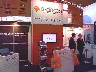 So wird er aussehen: Der e-doceo-Messestand auf der LEARNTEC Ende Januar in Karlsruhe. So wird er aussehen: Der e-doceo-Messestand auf der LEARNTEC Ende Januar in Karlsruhe.