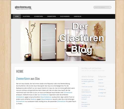 der Glasschiebetüren und Glastüren- Blogg