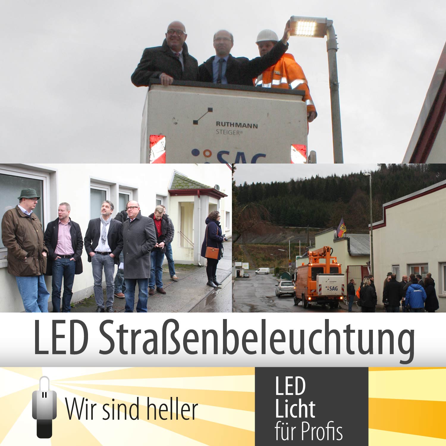 Wir sind heller installiert LED Straßenleuchte Wir sind heller installiert LED Straßenleuchte