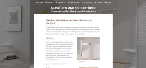 Blogg für Glastüren und Glasschiebetüren