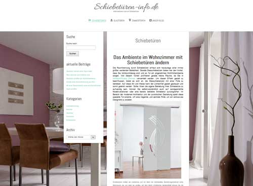 Neues Schiebetüren-Blog