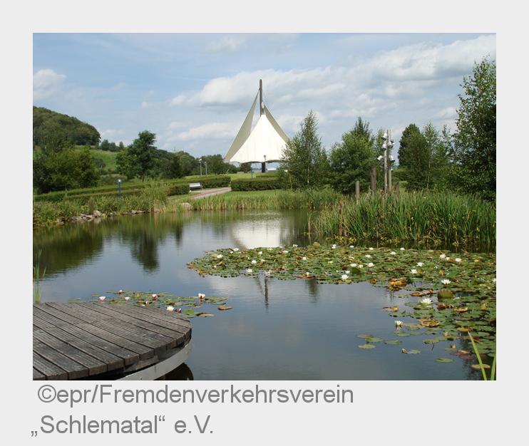 Aktive und vielseitige Erholung bietet der Kurpark Bad Schlemas. (Bildquelle: epr/Fremdenverkehrsver