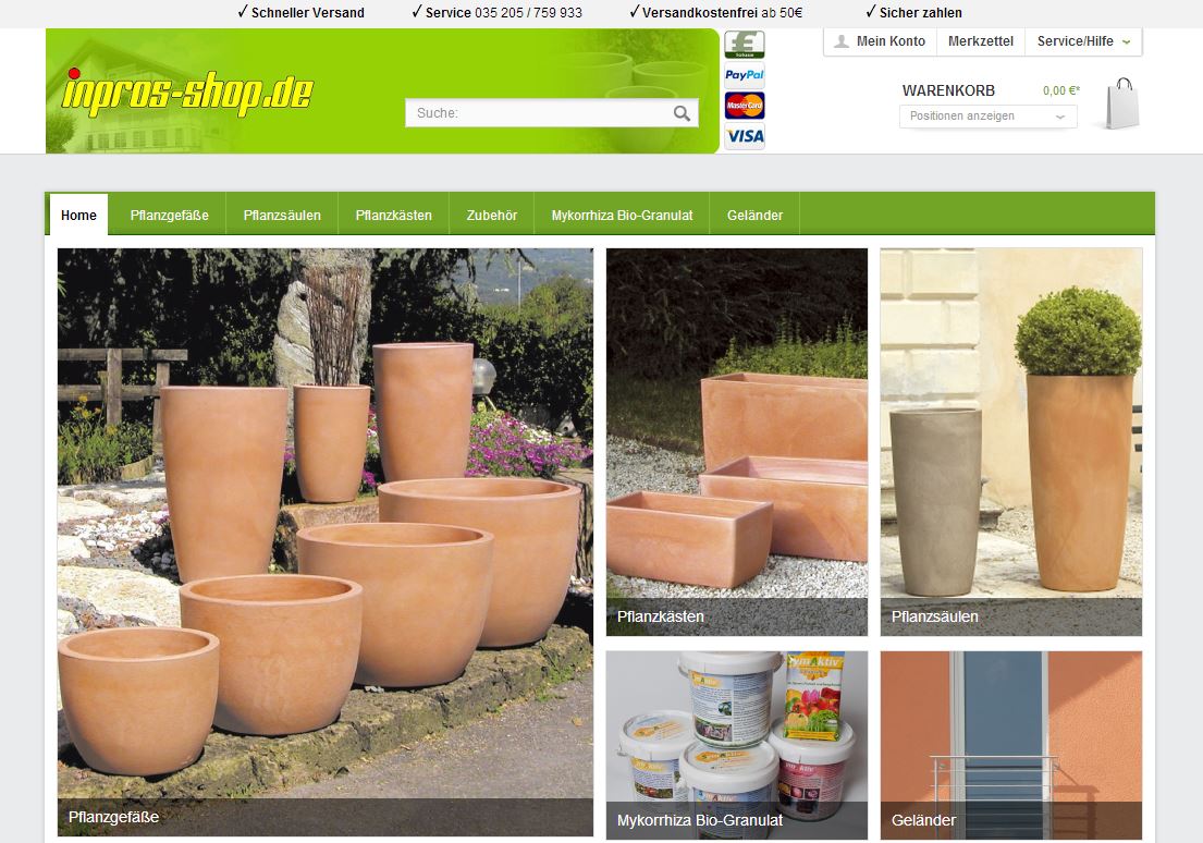 Der Pflanzgefäß-Shop inpros-shop.de Der Pflanzgefäß-Shop inpros-shop.de