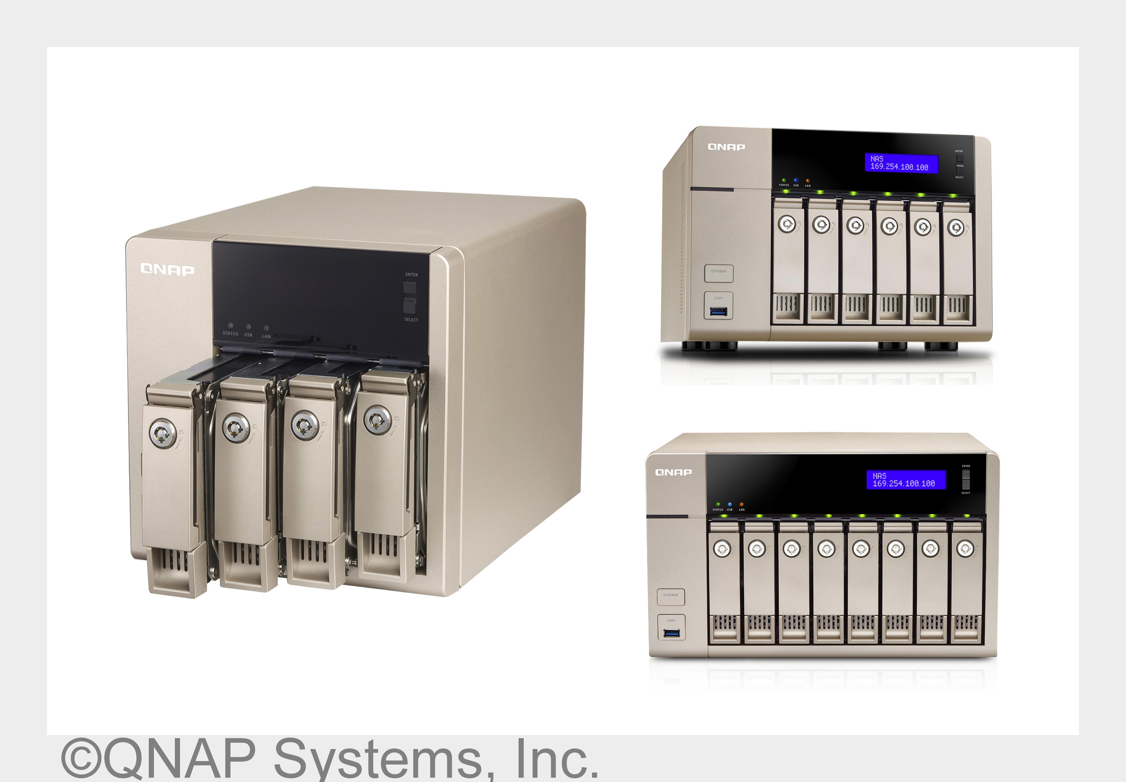 QNAP TVS-x63: Turbo vNAS-Serie für KMUs mit 10GbE-fähigem Modell (Bildquelle: QNAP Systems, Inc.) QNAP TVS-x63: Turbo vNAS-Serie für KMUs mit 10GbE-fähigem Modell (Bildquelle: QNAP Systems, Inc.)