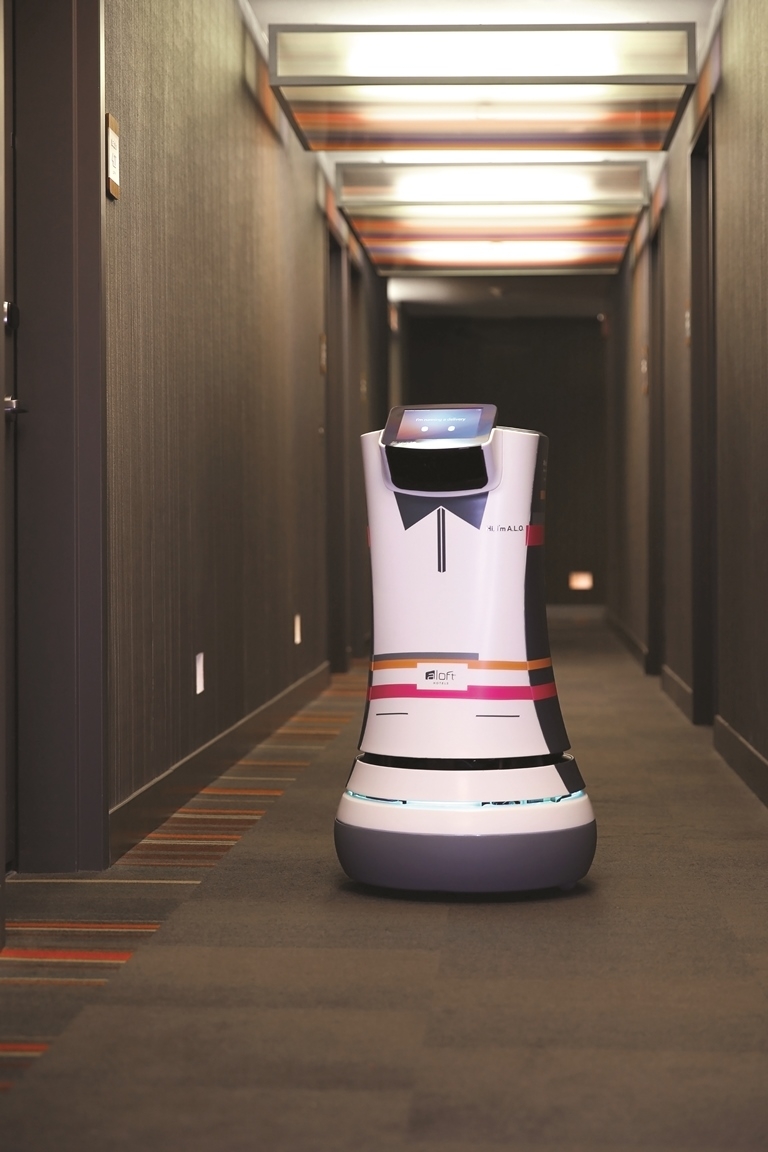 Service-Roboter"Botlr" im Aloft Hotel Cupertino/Kalifornien