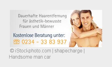 Dauerhafte Gesichtshaarentfernung (Bildquelle:©iStockphoto.com | shapecharge | Handsome man car)