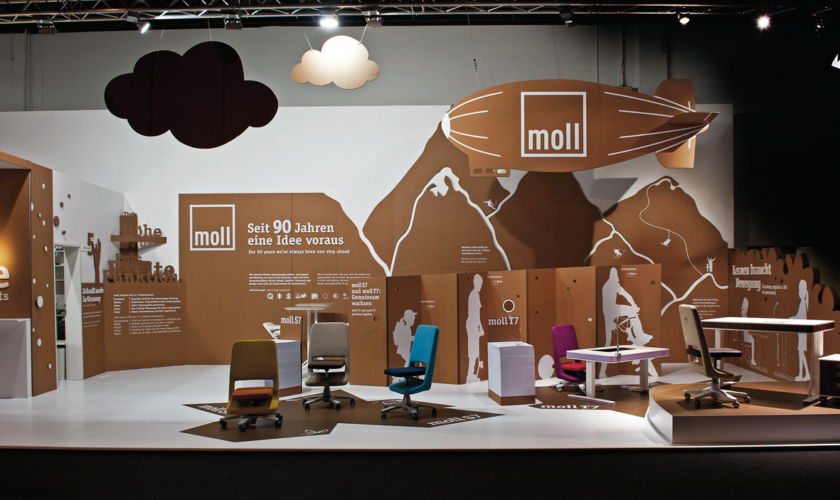moll Messestand auf der Internationalen Möbelmesse in Köln moll Messestand auf der Internationalen Möbelmesse in Köln