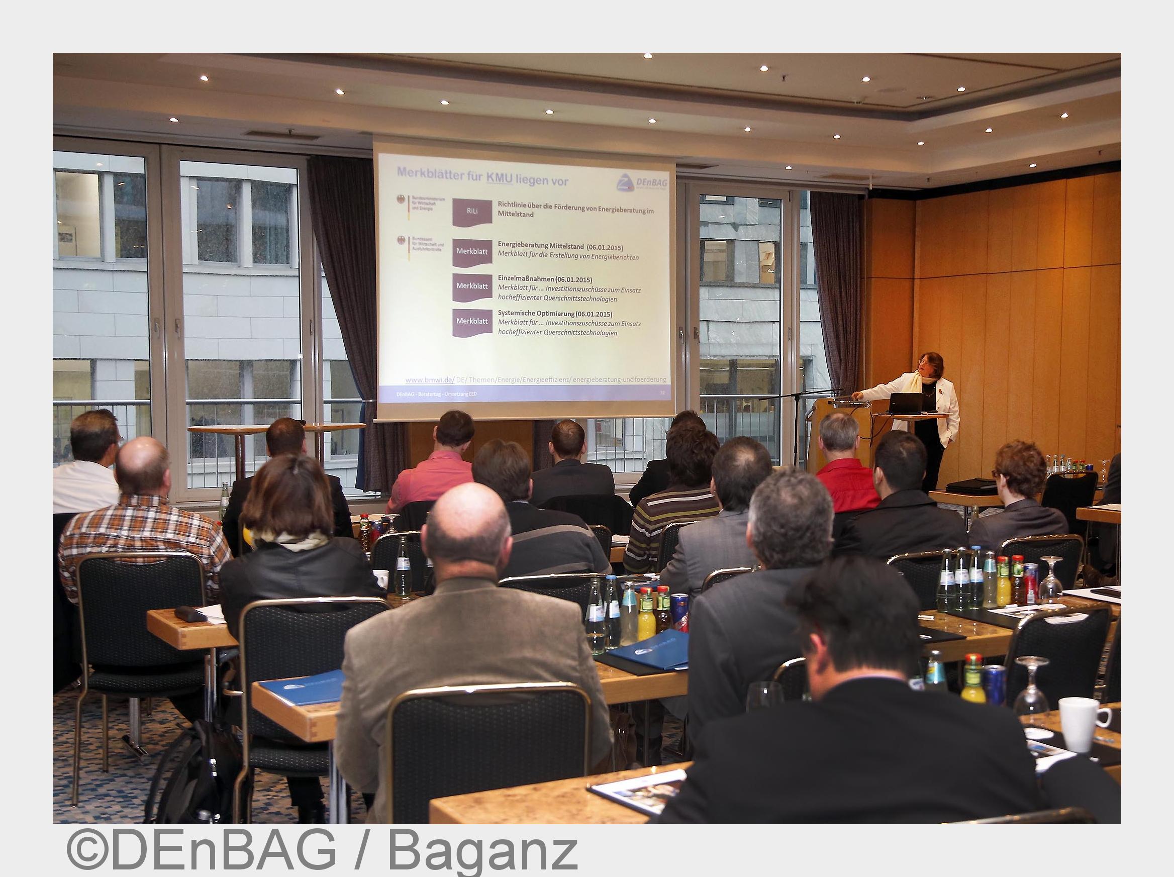 Katja Winkelmann, Geschäftsführerin der DEnBAG beim 3. DEnBAG Beratertag am 15.01.2015 in Berlin (Bi