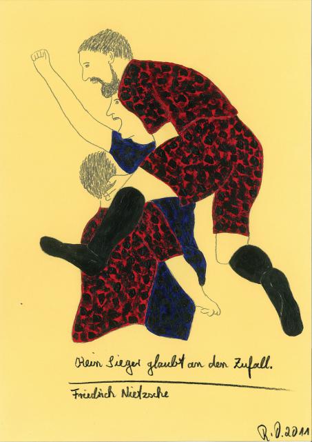 Kein Sieger glaubt an den Zufall, Acrylbild von Rainer Ostendorf - Freidenker Galerie Kein Sieger glaubt an den Zufall, Acrylbild von Rainer Ostendorf - Freidenker Galerie