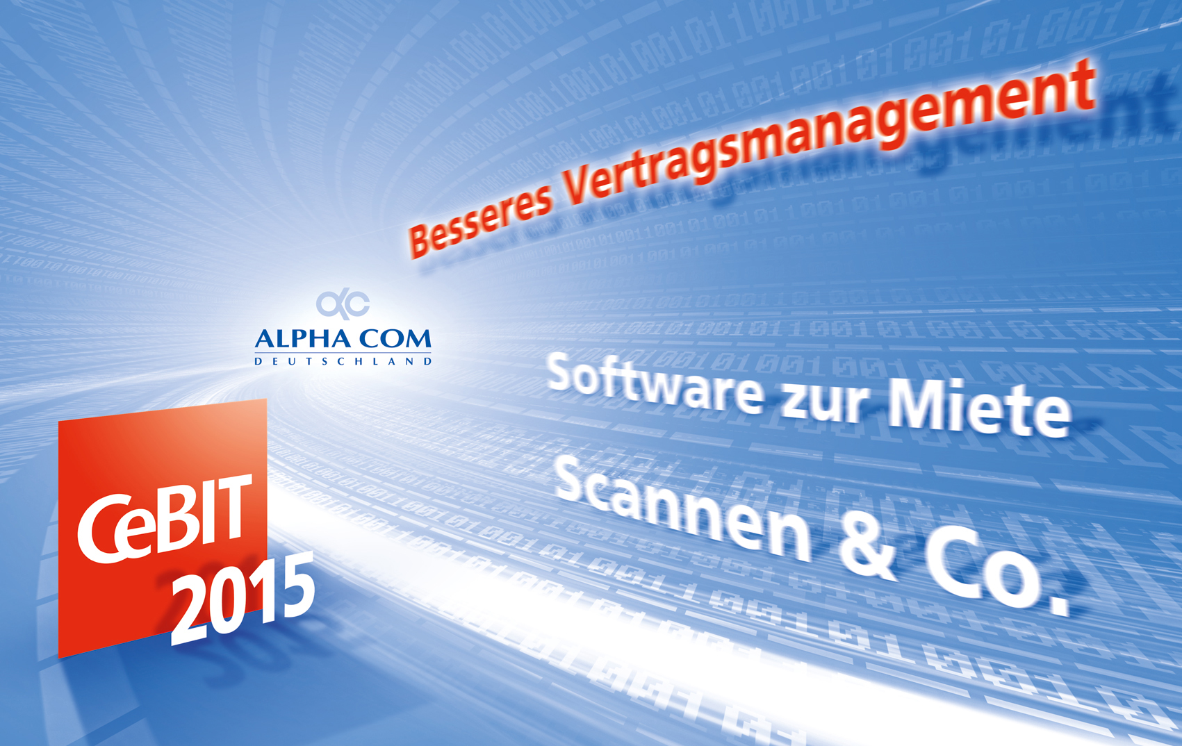 ALPHA COM zeigt auf der CeBIT 2015 Service-Konzepte für besseres Vertragsmanagement. Foto: ALPHA COM ALPHA COM zeigt auf der CeBIT 2015 Service-Konzepte für besseres Vertragsmanagement. Foto: ALPHA COM