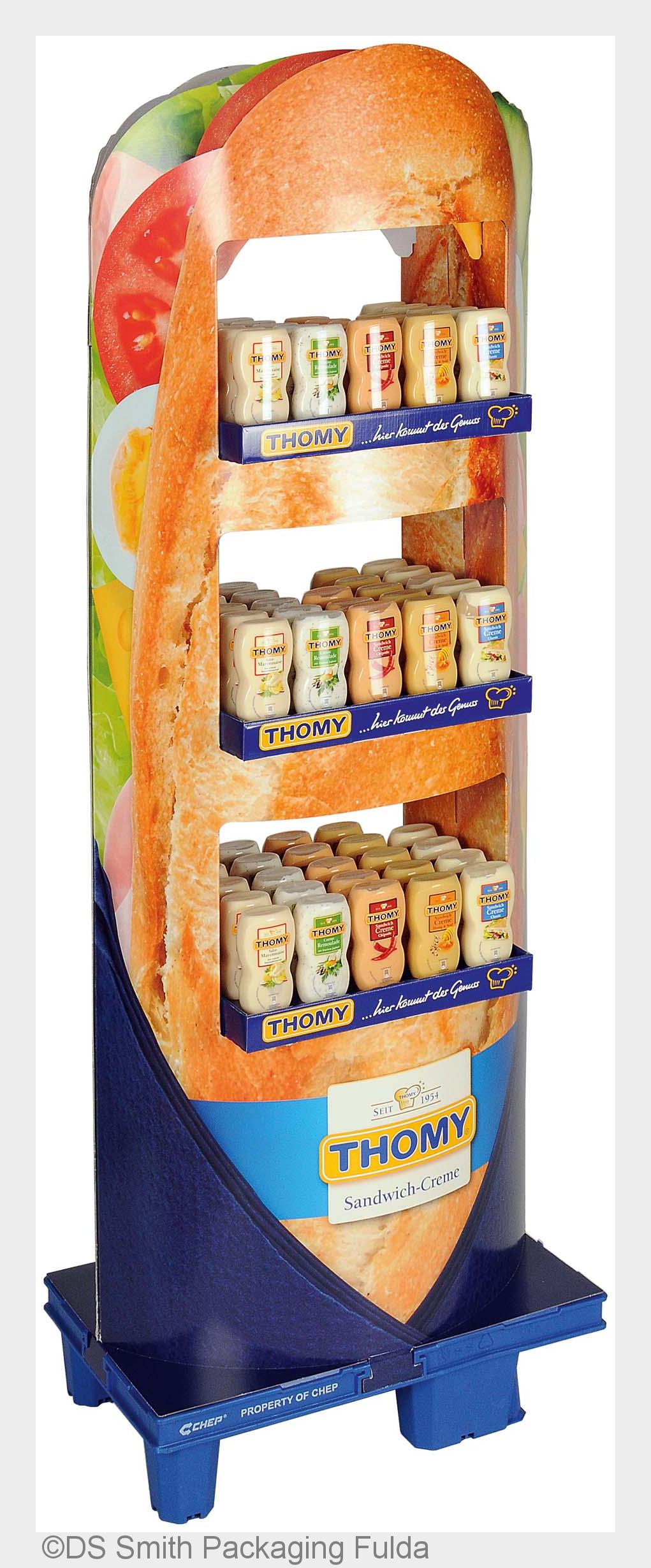 Promotiondisplay von THOMY von DS Smith Packaging. (Bildquelle: DS Smith Packaging Fulda) Promotiondisplay von THOMY von DS Smith Packaging. (Bildquelle: DS Smith Packaging Fulda)