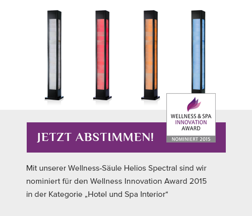 Helios Spectral, die Alternative zur Salzwand. Nominiert für Wellness& Spa Innovation Award 2015
