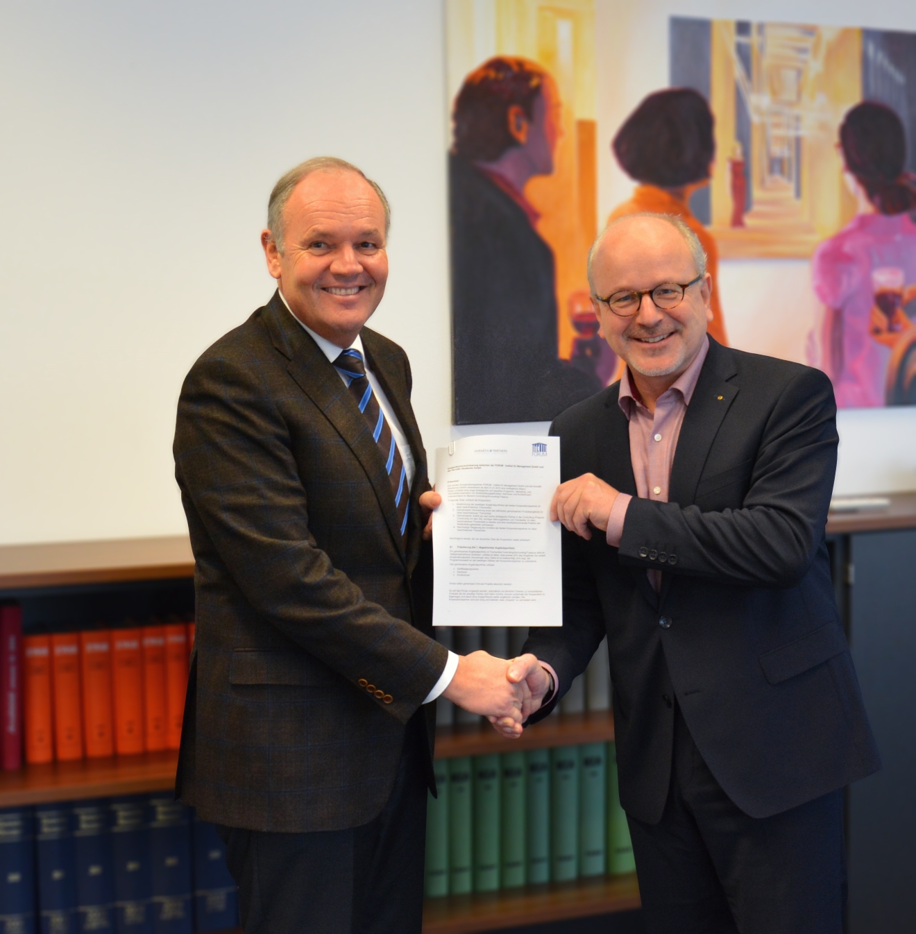 Dr. Zeitel vom Forum Institut und Prof. Gleich von der Horváth Akademie