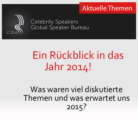 CSA Redneragentur blickt in ein spannendes Jahr 2014 zurück CSA Redneragentur blickt in ein spannendes Jahr 2014 zurück