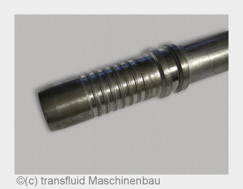 Zur sicheren Schlauchverbindung mit wirtschaftlicher Rohrumformung. (Bildquelle: (c) transfluid Masc Zur sicheren Schlauchverbindung mit wirtschaftlicher Rohrumformung. (Bildquelle: (c) transfluid Masc