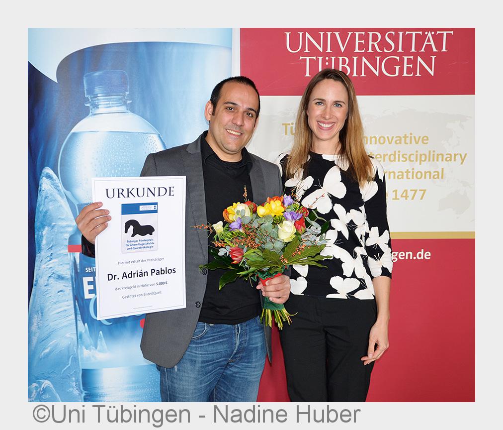 v.l.n.r.: Dr. Adrián Pablos (Universidad de AlcaláMadrid, Spanien), Nina Gramer (EiszeitQuell) (Bild v.l.n.r.: Dr. Adrián Pablos (Universidad de AlcaláMadrid, Spanien), Nina Gramer (EiszeitQuell) (Bild