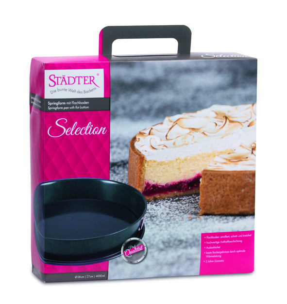 Verpackung der neuen Backformen-Serie"Selection" von STÄDTER