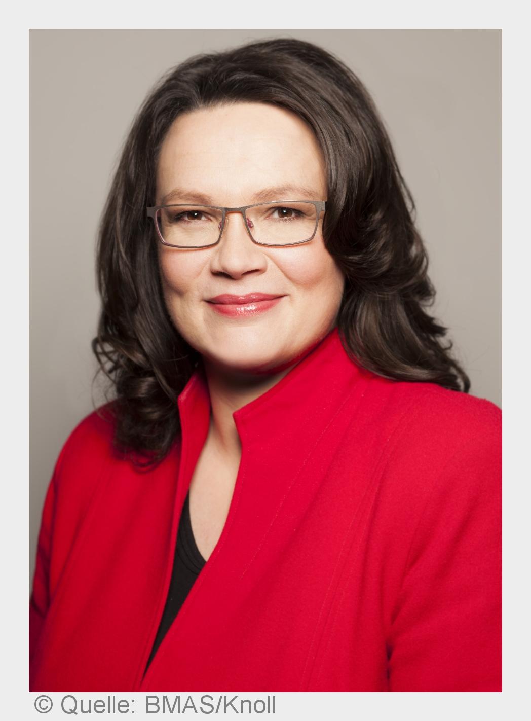 Bundesarbeitsministerin Andrea Nahles, Quelle: BMAS/Knoll (Bildquelle:©Quelle: BMAS/Knoll) Bundesarbeitsministerin Andrea Nahles, Quelle: BMAS/Knoll (Bildquelle:©Quelle: BMAS/Knoll)