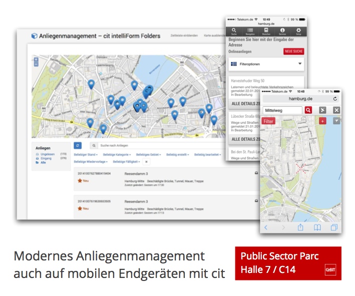 Die cit GmbH ist mit neuen Anwendungen auf der CeBIT vertreten.