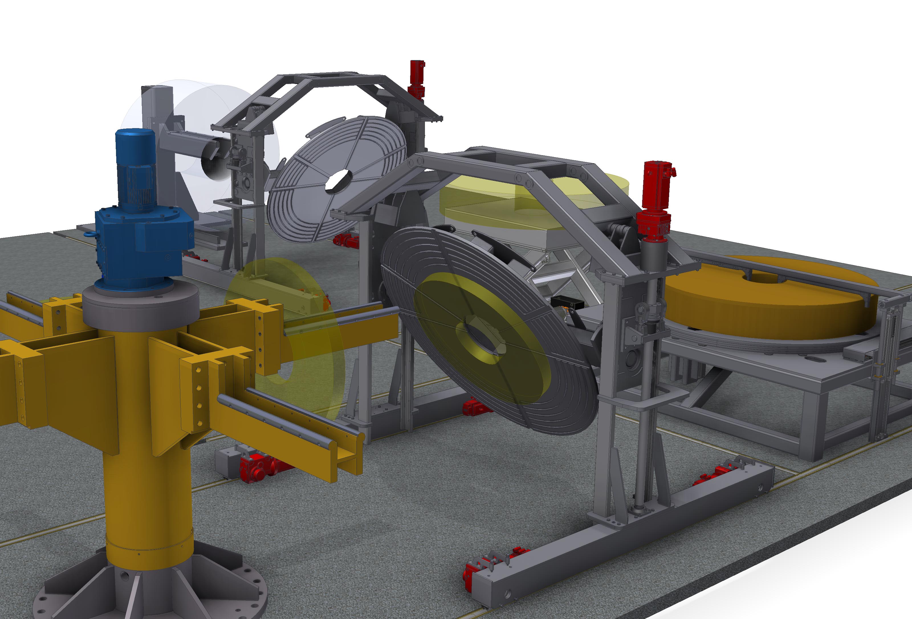 Herzstück der Anlage ist der verfahrbare Schwenkrahmen