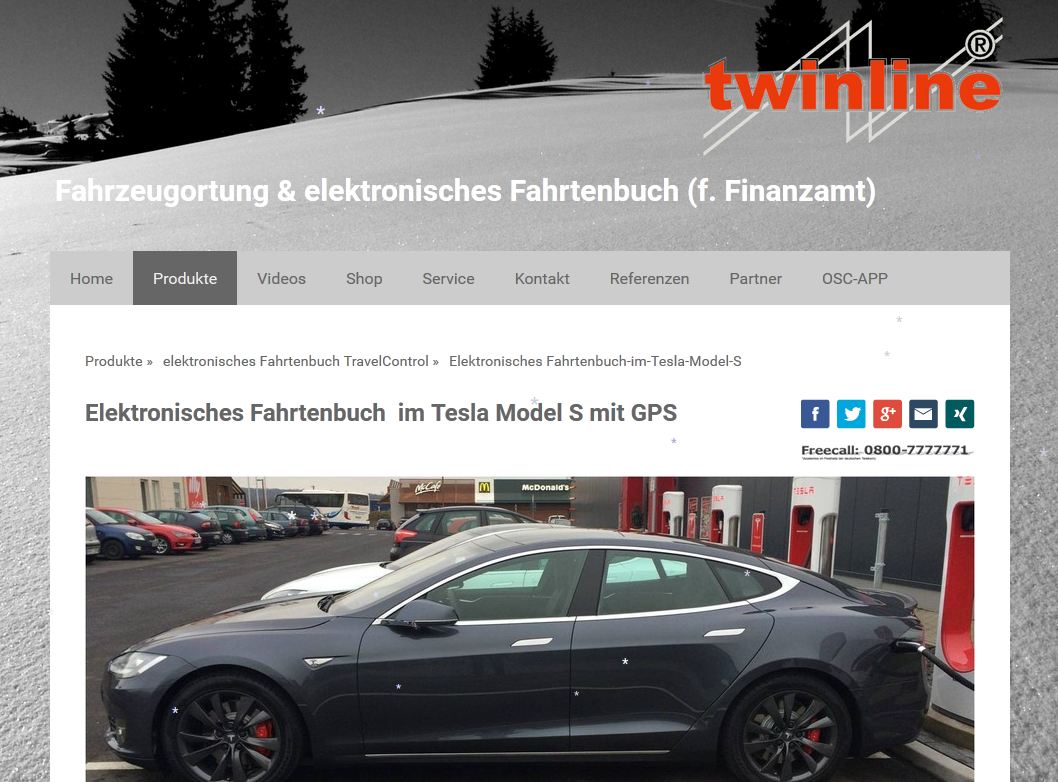 Elektronisches Fahrtenbuch für Tesla S Elektronisches Fahrtenbuch für Tesla S