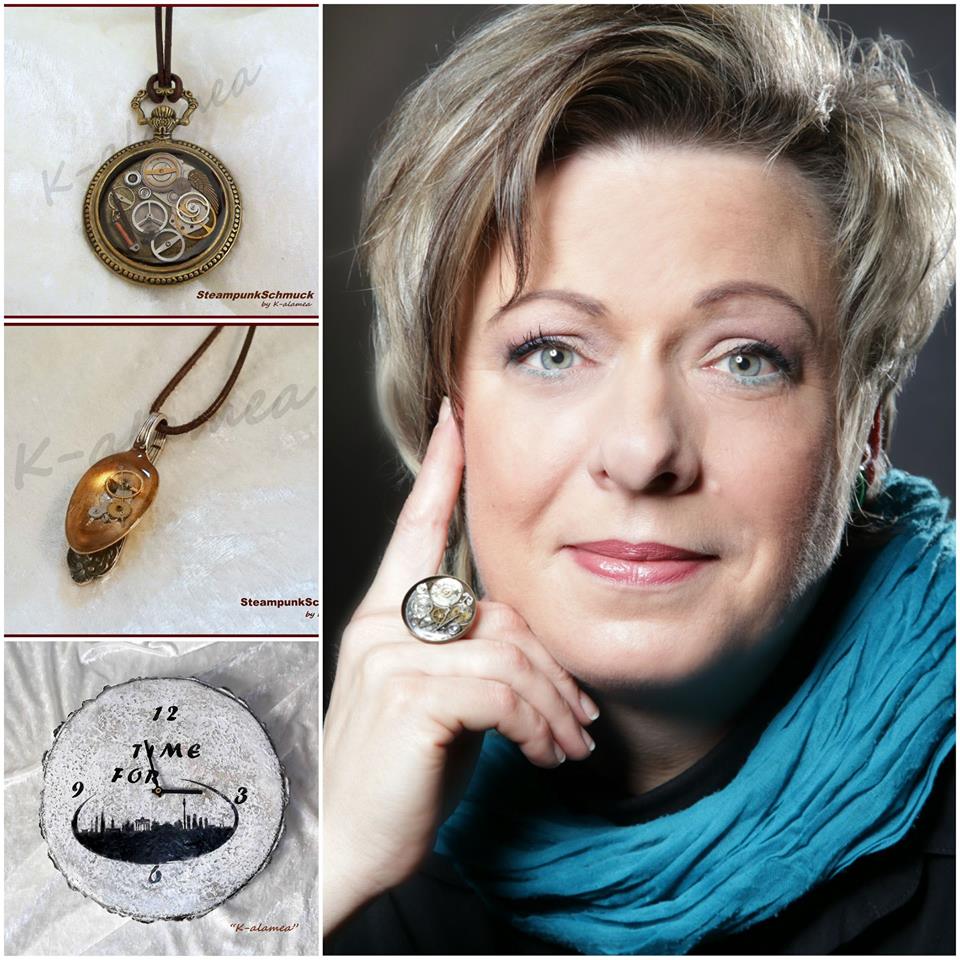 Upcycling Designerin Katharina Winkler schafft besonderen Schmuck.