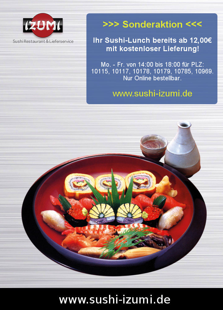 Izumi Sushi Aktion Izumi Sushi Aktion