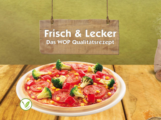 Die neue Vegan-Linie des Lieferdiensts World of Pizza (WOP) Die neue Vegan-Linie des Lieferdiensts World of Pizza (WOP)