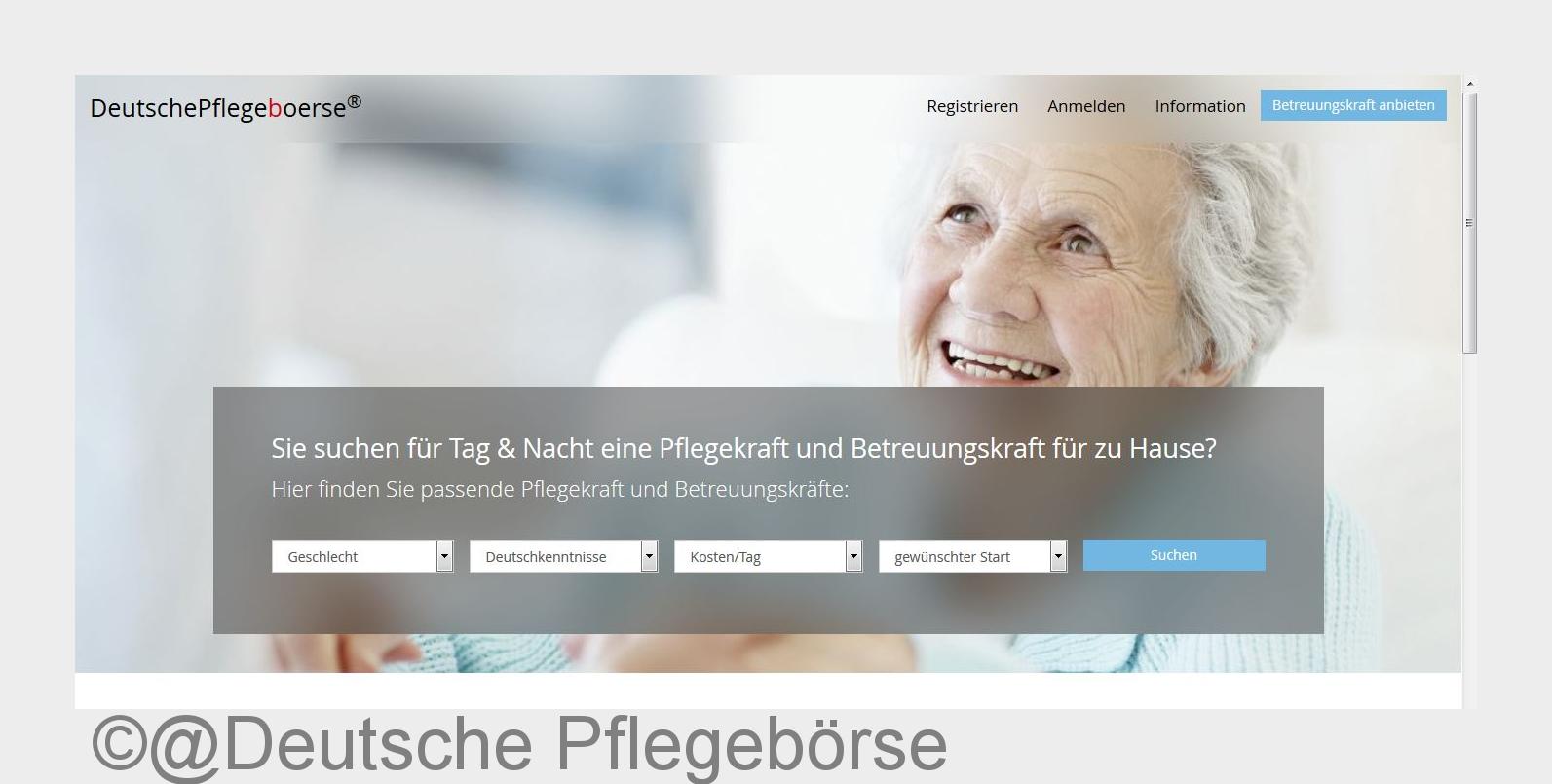 http://www.deutschepflegeboerse.de (Bildquelle: @Deutsche Pflegebörse) http://www.deutschepflegeboerse.de (Bildquelle: @Deutsche Pflegebörse)