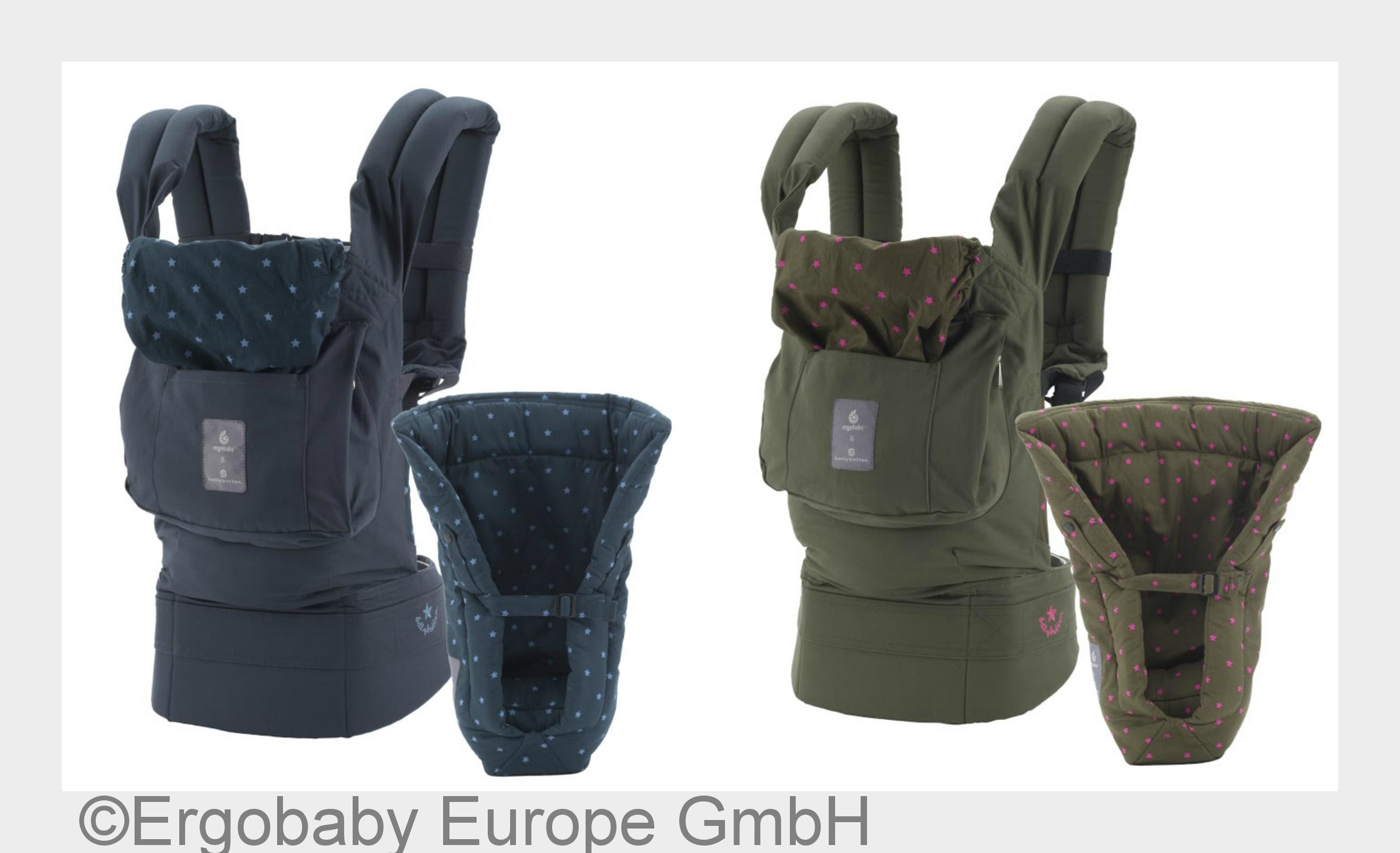 bellybutton und Ergobaby präsentieren:?Lucky Star Olive?und?Lucky Star Blue?. (Bildquelle: Ergobaby 