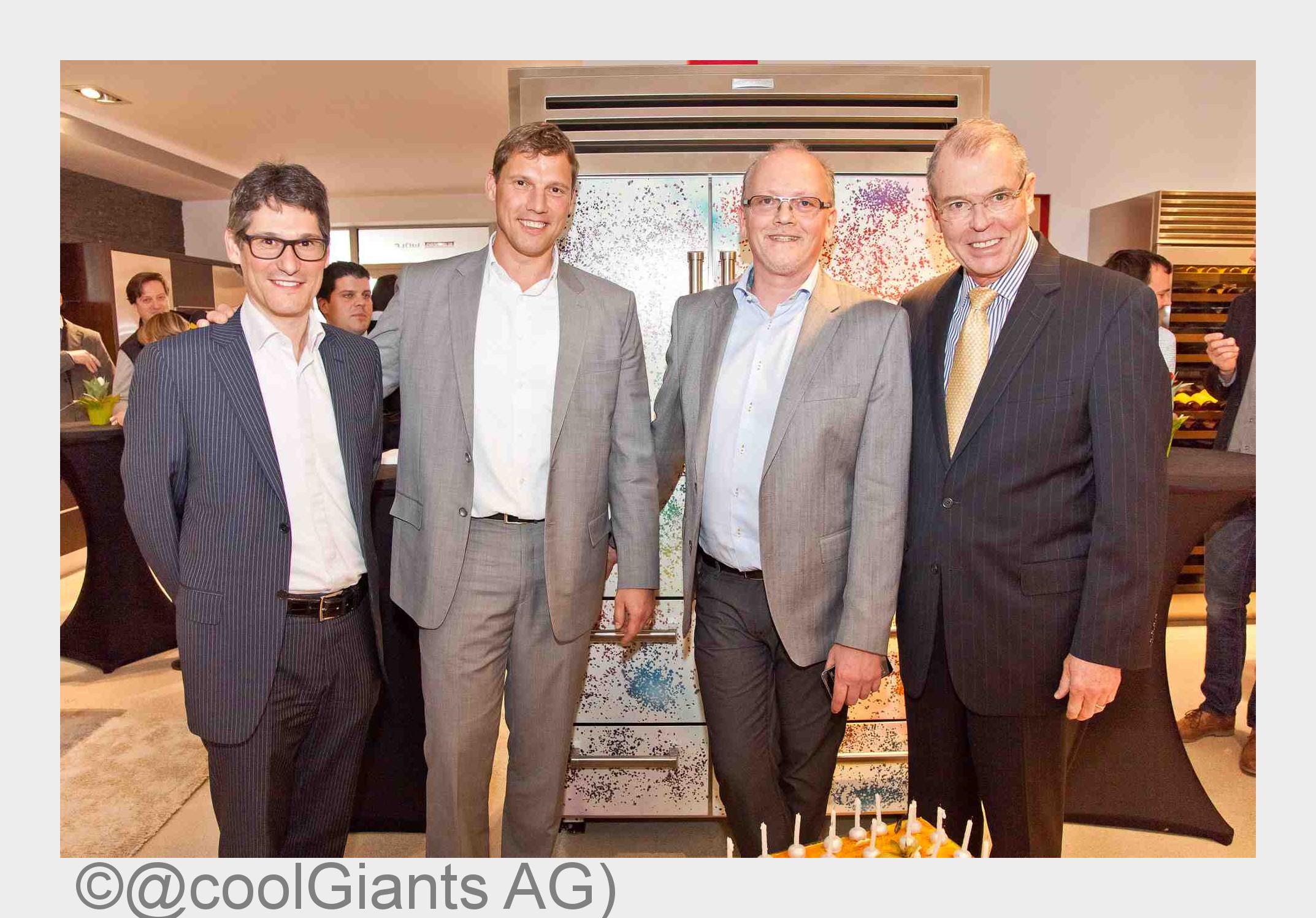 v.l.n.r.: Robert Ambrosius (SZW), Jan Oetjen, Kersten Hoppe (coolGiants AG)), Steve Dunlap (SZW) (Bi