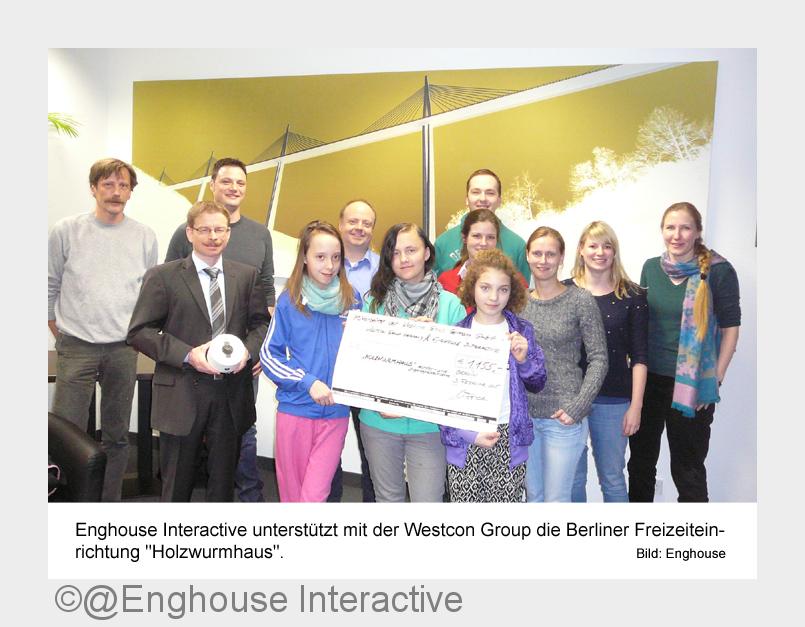 Enghouse Interactive unterstützt mit der Westcon Group das Jugendprojekt"Holzwurmhaus". (B Enghouse Interactive unterstützt mit der Westcon Group das Jugendprojekt"Holzwurmhaus". (B