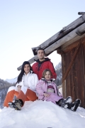 Familie auf Schneeberg Familie auf Schneeberg