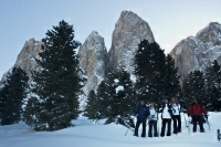 Skigruppe in Villnöss