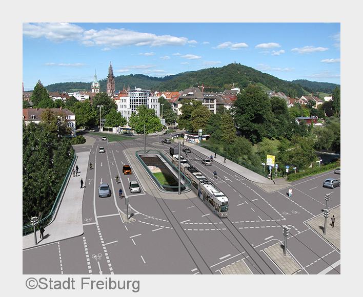 WOLFF& MÜLLER ist mit dem Abriss und Neubau der Freiburger Kronenbrücke beauftragt. (Bildquelle: