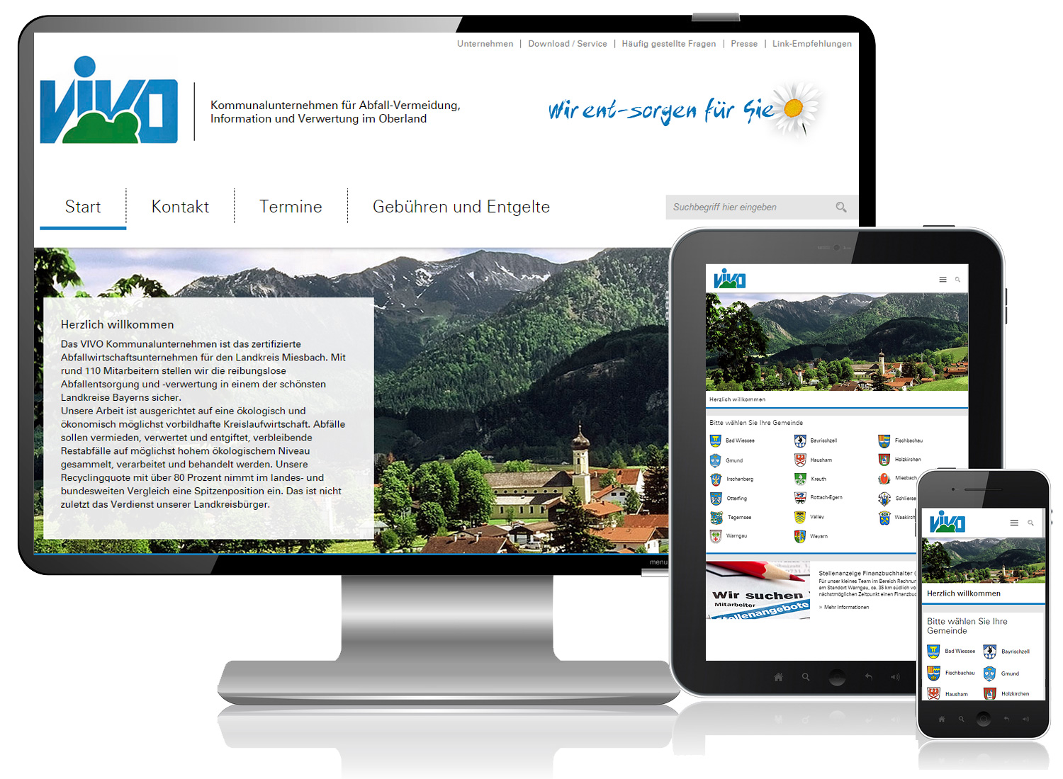 Responsive Website von VIVO Warngau