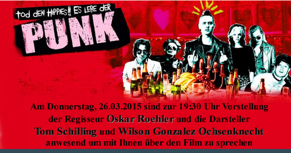Oskar Roehler,  Wilson Gonzalez Ochsenknecht und Tom Schilling, 26.3., zu Gast Münchner Freiheit