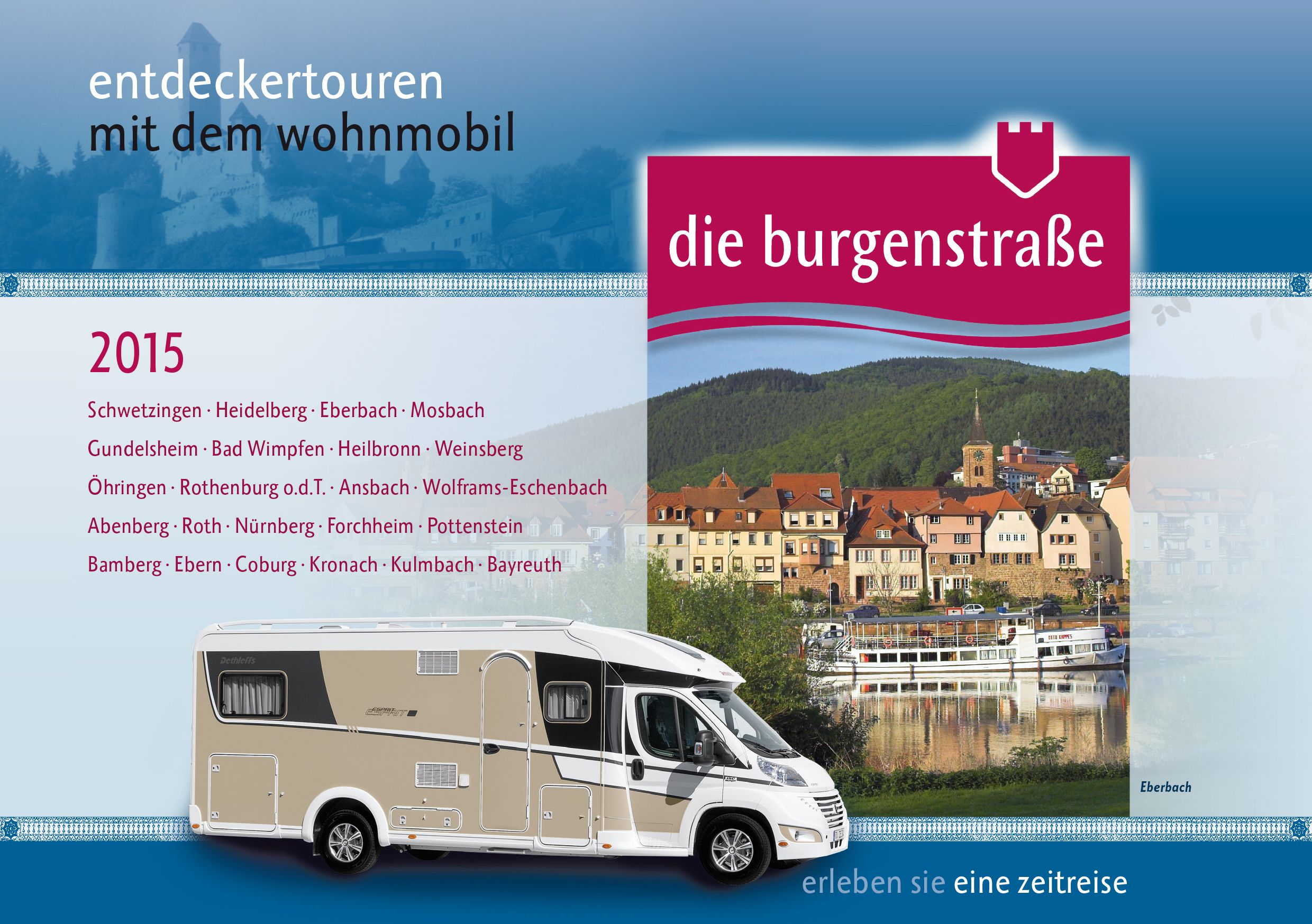Die neue Wohnmobilbroschüre kann bei der Geschäftsstelle der Burgenstraße angefordert werden