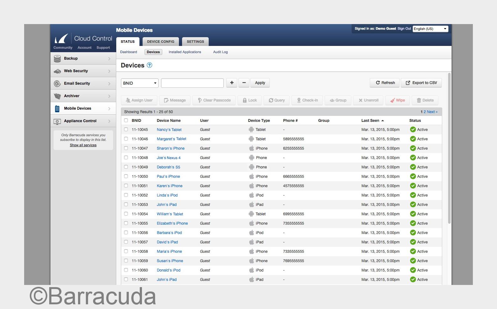 Barracuda Mobile Device Management (Bildquelle: Barracuda) Barracuda Mobile Device Management (Bildquelle: Barracuda)