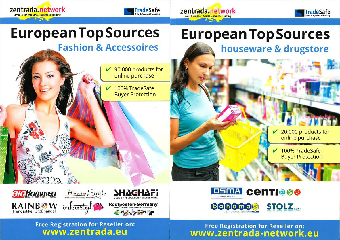 Die beiden zentrada-Kataloge"Haushalt& Drogerie" und"Fashion& Accessoires&quo