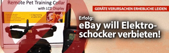 Deutsches Tierschutzbüro: Ebay will Handel mit Elektroschockern für Hunde verbieten