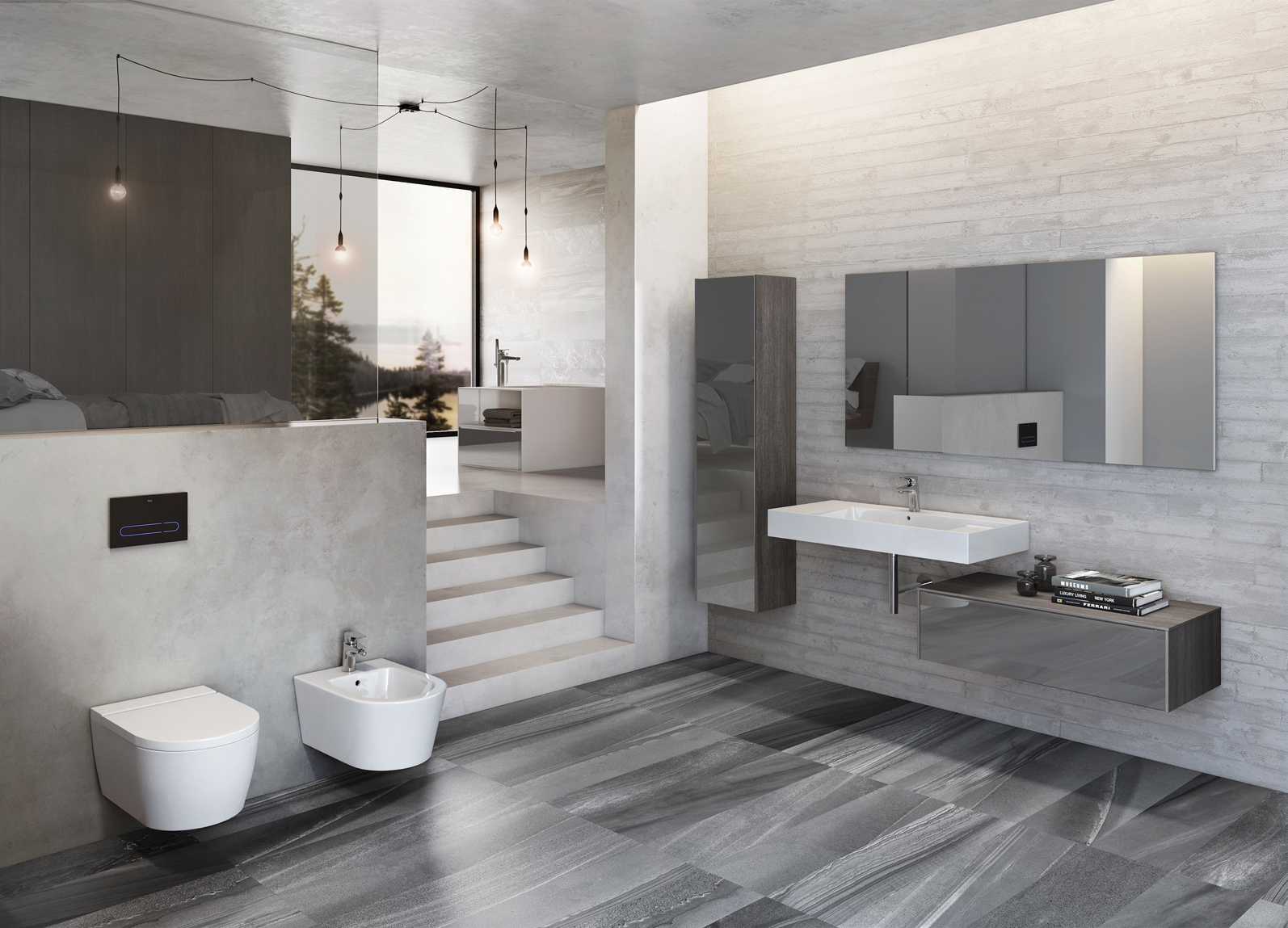 Dank ihres zurückhaltenden Designs harmoniert Inspira perfekt mit jedem modernen Badambiente. Dank ihres zurückhaltenden Designs harmoniert Inspira perfekt mit jedem modernen Badambiente.